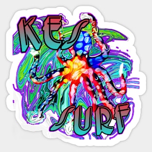 KES Surf octopus Sticker